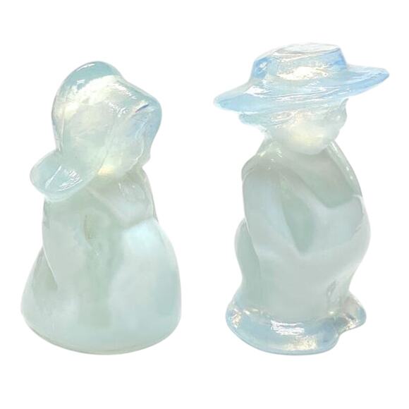 Eli & Sarah Amish Children Figurine Boyds Glass 1997 White Marshmallow B378 - Picture 9 of 10